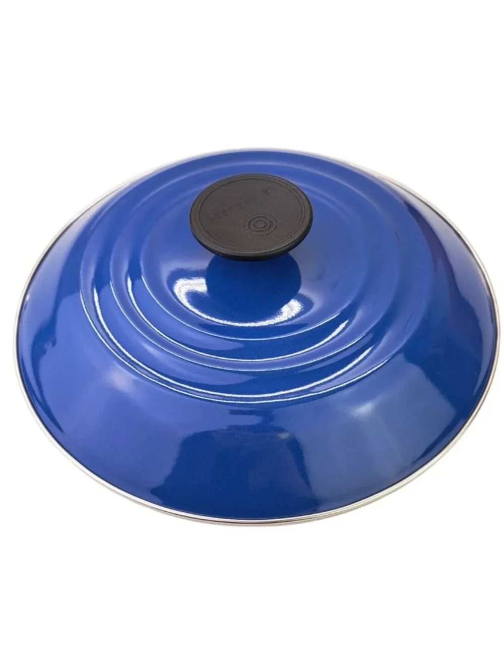 Le Creuset Round Dutch Oven Pot Lid Cast Iron Blue LID ONLY Replacement 9.3